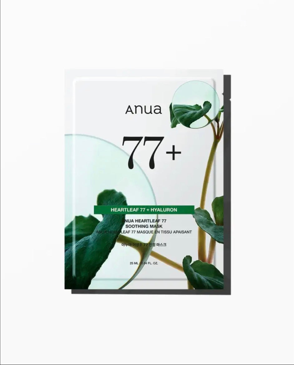 Anua Masque Tissu Apaisant 77 % Heartleaf + Hyaluron : Hydratation & Réconfort – 10 masques