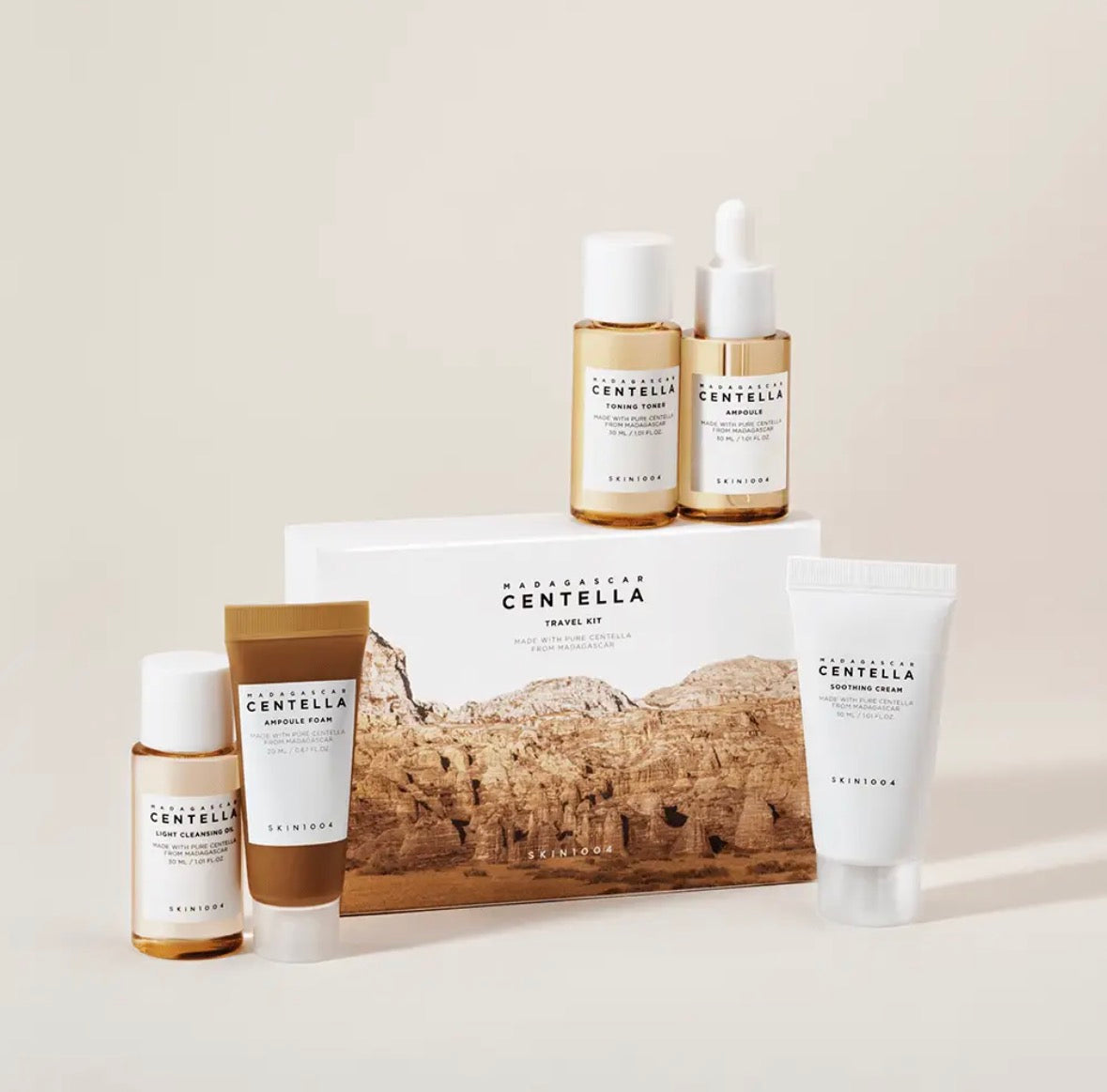 Skin1004 Kit de Voyage Centella : Nettoyage & Soin Anti-Stress – 6 pièces