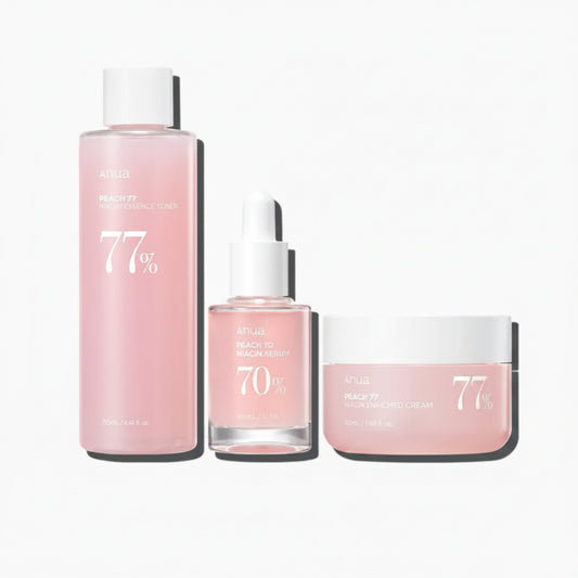 Anua Peach Brightening Set : Toner + Sérum + Crème – 250/30/50 ml