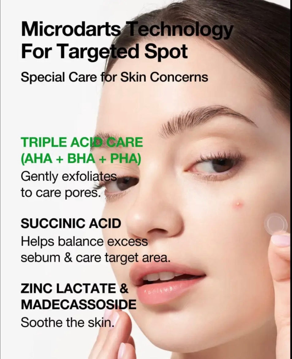 Anua Triple Acid Spot Care Microdart Patch : AHA, BHA & PHA - 12 pcs