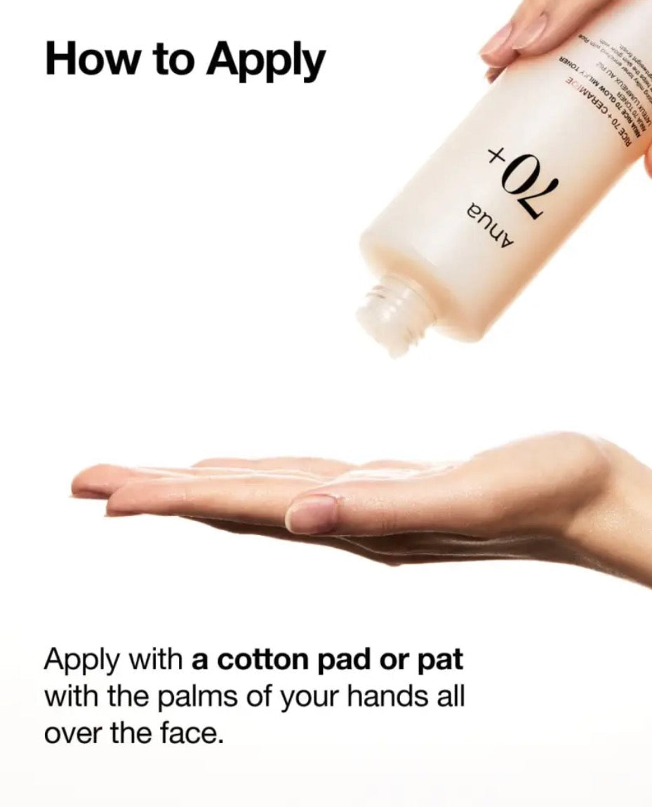 Anua Toner Lait Éclat Rice‑70 : Riz + Hydratation – 250 ml