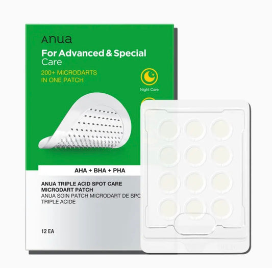 Anua Triple Acid Spot Care Microdart Patch : AHA, BHA & PHA - 12 pcs