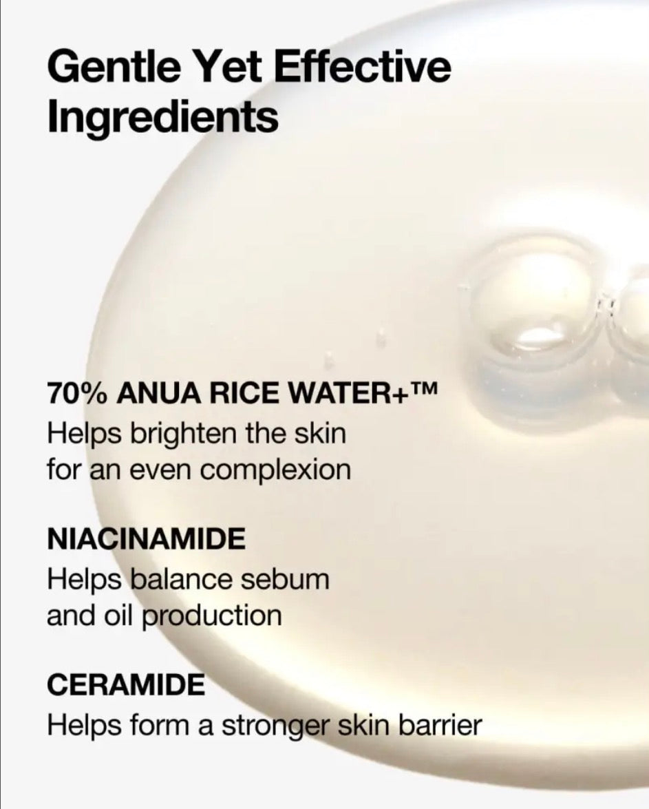 Anua Toner Lait Éclat Rice‑70 : Riz + Hydratation – 250 ml