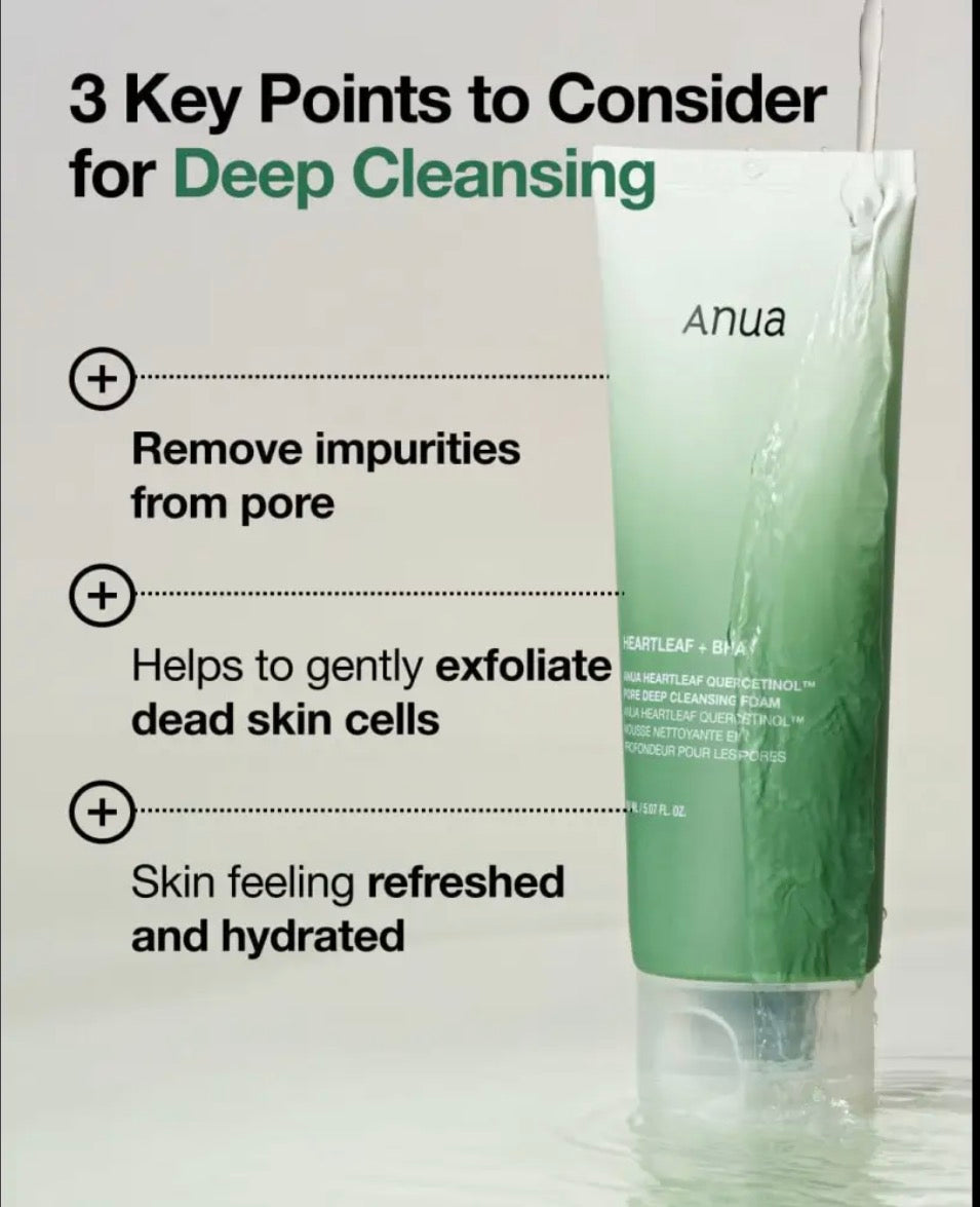 Anua Duo Double Nettoyage : Huile + Mousse Heartleaf – 200 + 150 ml