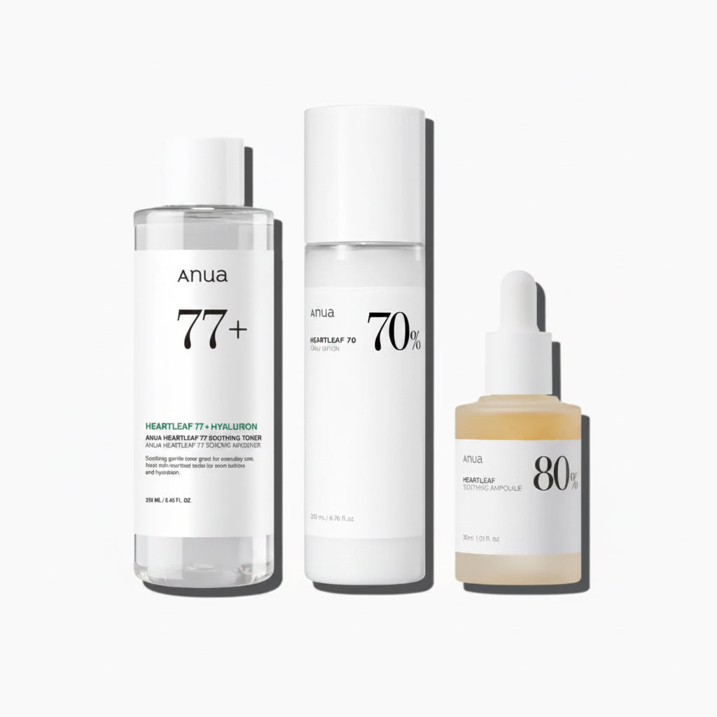 Anua Heartleaf Soothing Set : Lotion + Toner + Sérum – 200 + 250 + 30 ml