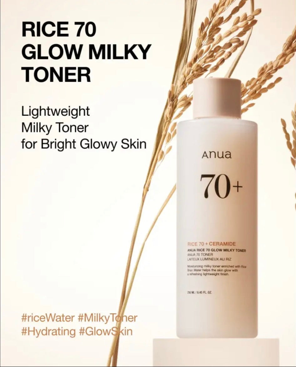 Anua Toner Lait Éclat Rice‑70 : Riz + Hydratation – 250 ml