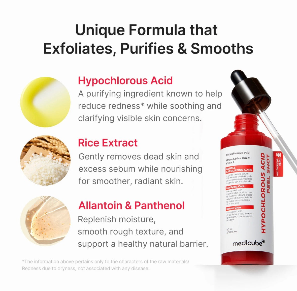 Peel Shot à l'Acide Hypochloreux Medicube – Sérum Exfoliant Visage