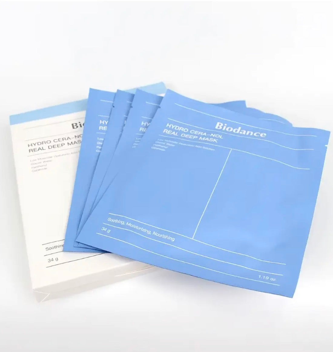 Biodance - Masque Bleu Hydro Cera-Nol Real (4 pièces)