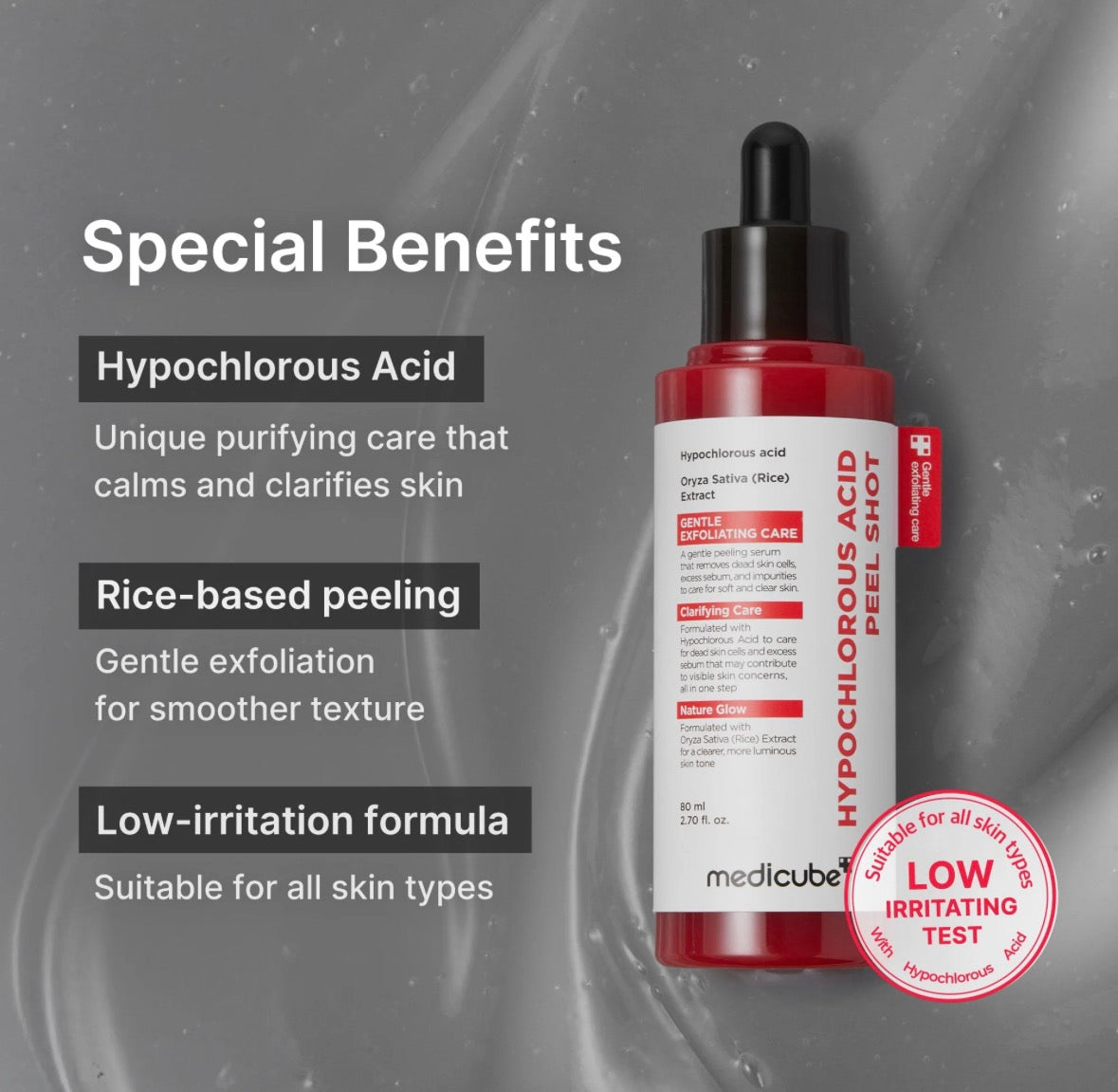 Peel Shot à l'Acide Hypochloreux Medicube – Sérum Exfoliant Visage
