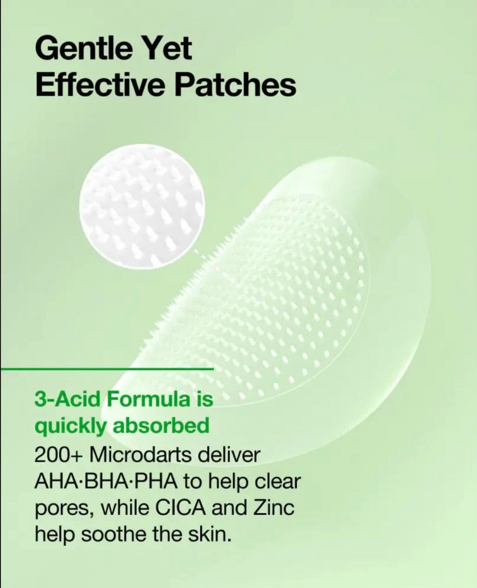 Anua Triple Acid Spot Care Microdart Patch : AHA, BHA & PHA - 12 pcs
