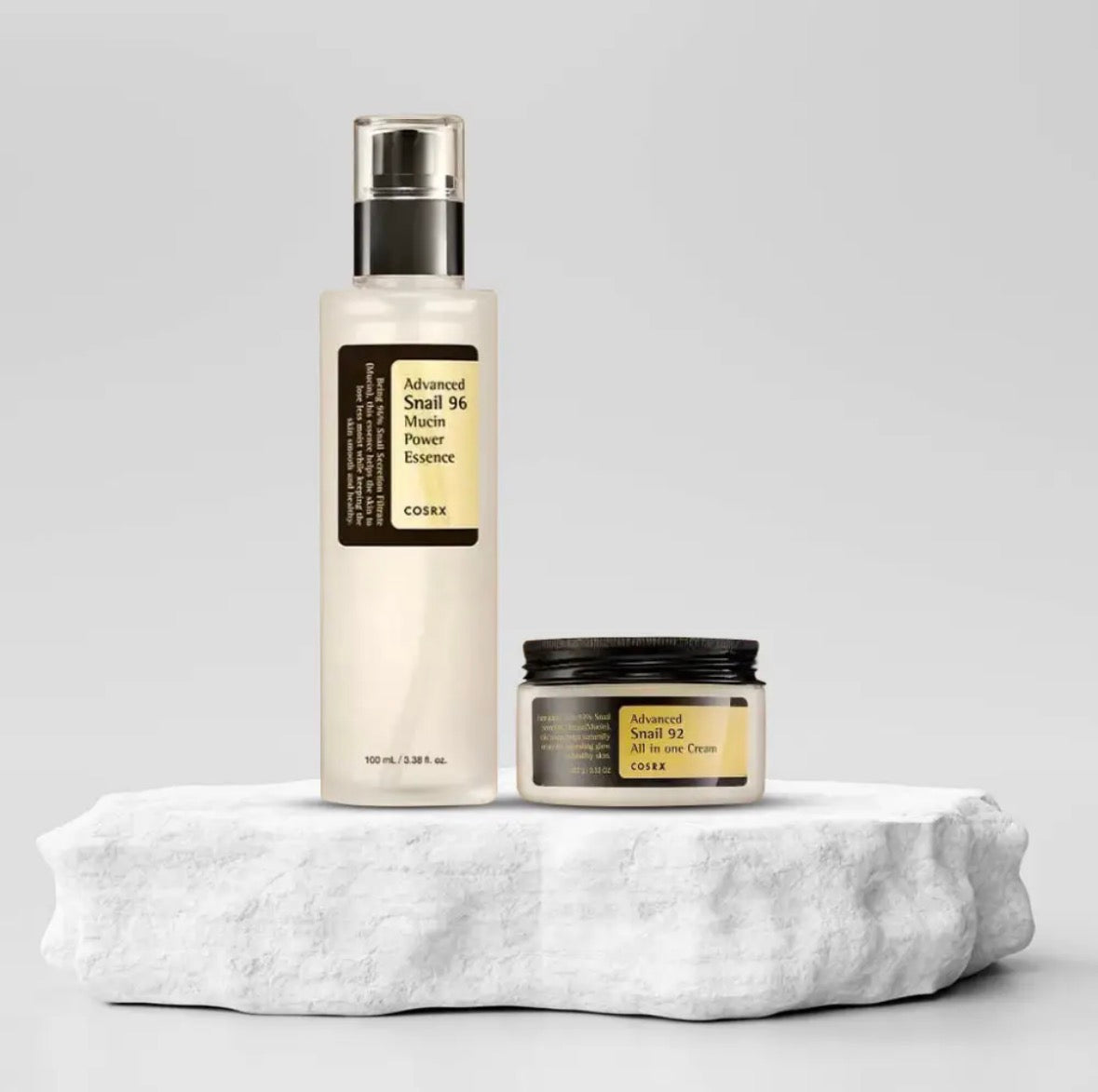 COSRX Snail Mucin Duo : Essence 96% + Crème 92% – 100 ml + 50 ml