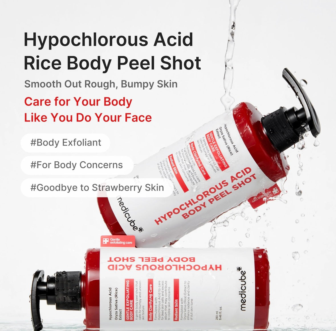 Body Peel Shot à l'Acide Hypochloreux Medicube – Sérum Exfoliant Corps