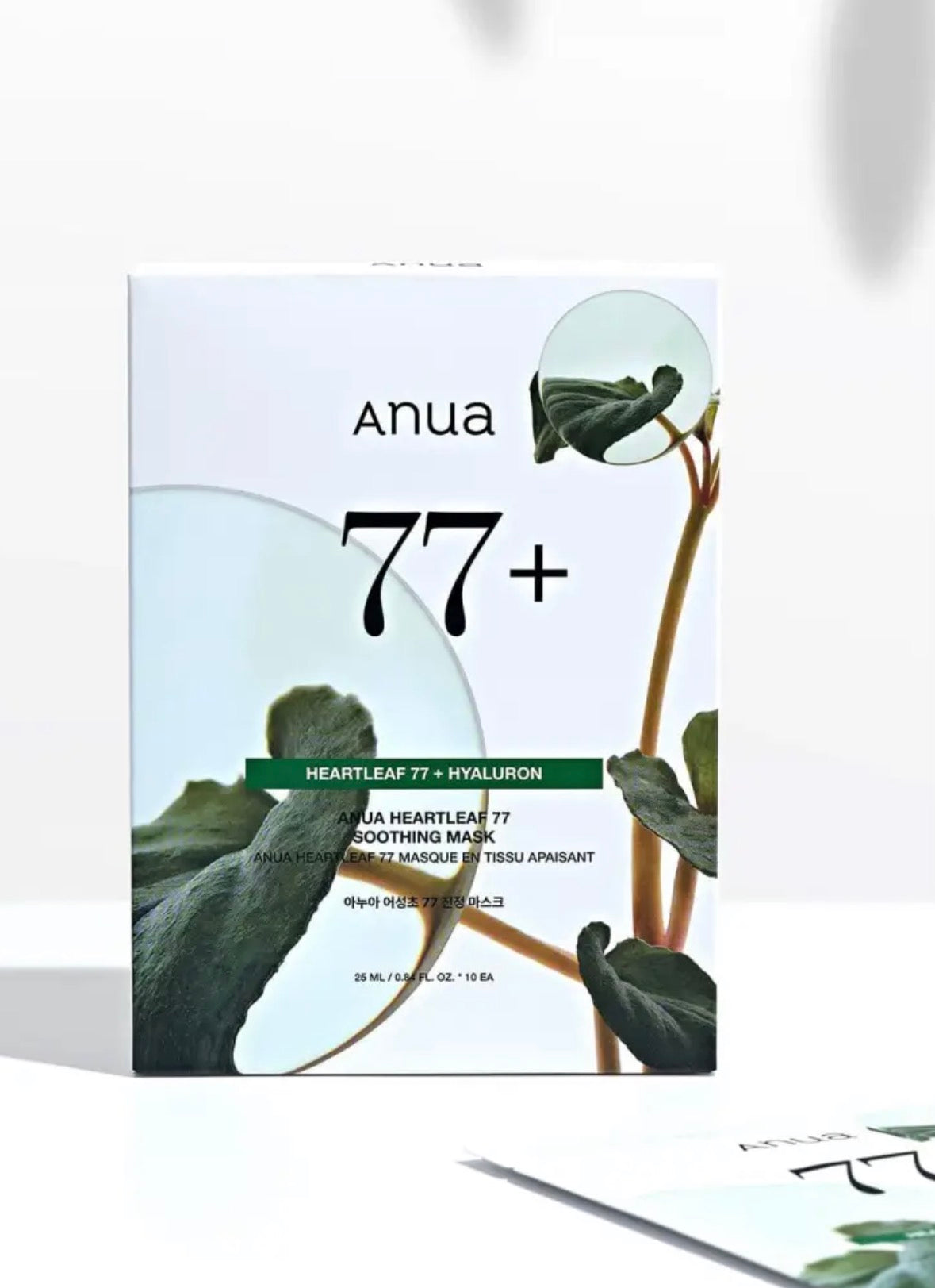 Anua Masque Tissu Apaisant 77 % Heartleaf + Hyaluron : Hydratation & Réconfort – 10 masques