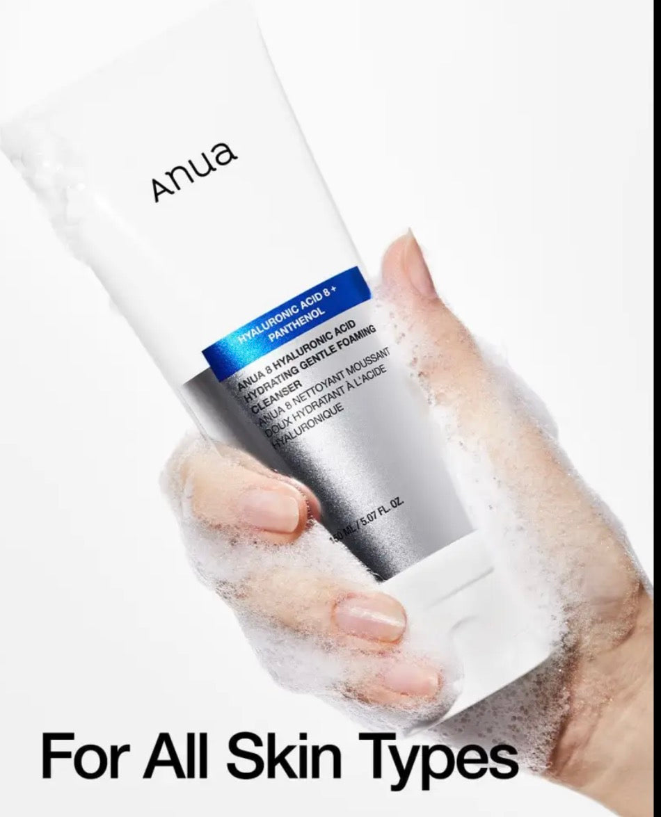 Anua Nettoyant visage : Acide Hyaluronique 8 + Panthénol – 150 ml