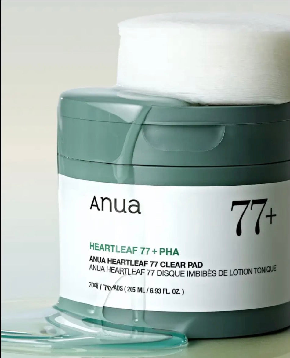 Anua Pads Toner Heartleaf 77 + PHA : Apaisement & Exfoliation Douce – 205ml / 70 pads