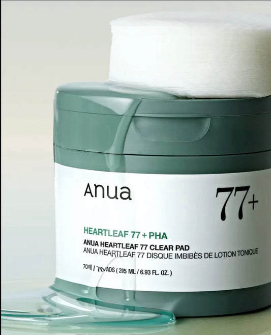 Anua Pads Toner Heartleaf 77 + PHA : Apaisement & Exfoliation Douce – 205ml / 70 pads